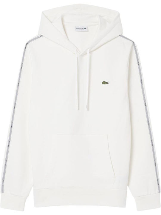 Lacoste Суитшърт с Качулка Бял