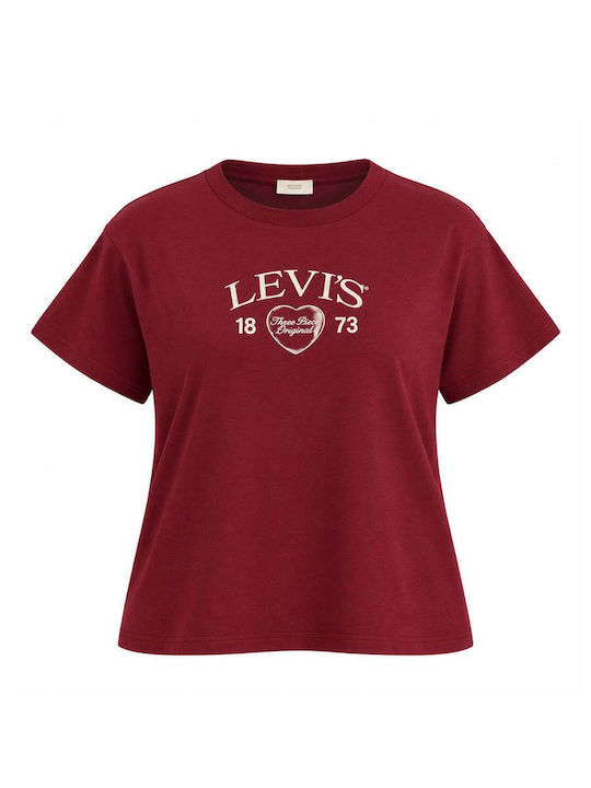 Levi's Damen-T-Shirt Cabernet