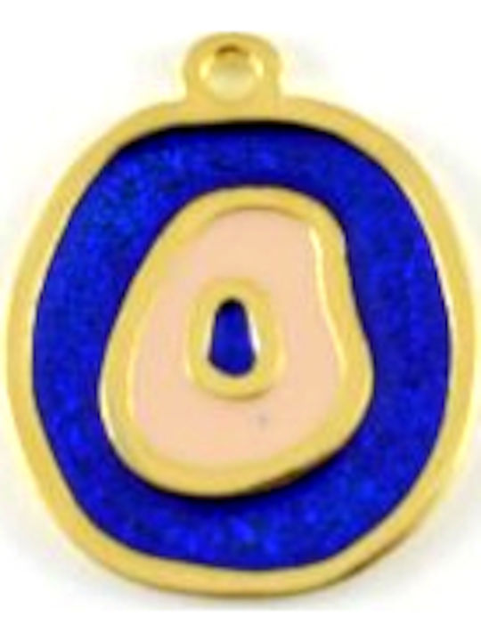 Lucky Eye Charm Gold Plated Blue