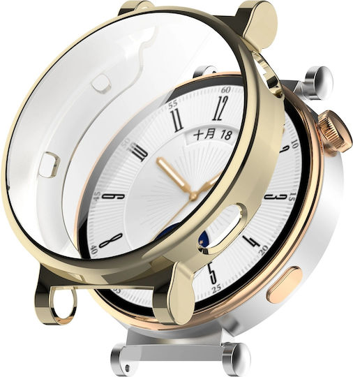 Bizonmobile Felipe Case Screen Protector Compatibil cu Huawei Watch GT 4 41 mm Auriu