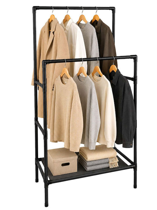 Relaxdays Black Metal Freestanding Clothes Rack...