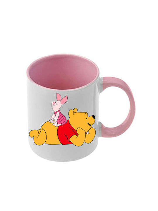 Κούπα Winnie Pooh Ροζ Λαβή Εσωτερικό