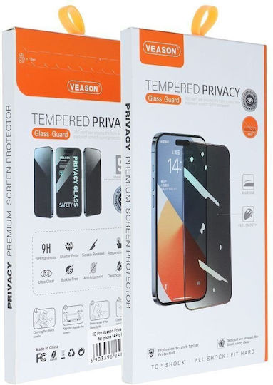 6d Pro Veason Privacy Glass Iphone 18 Pro Black