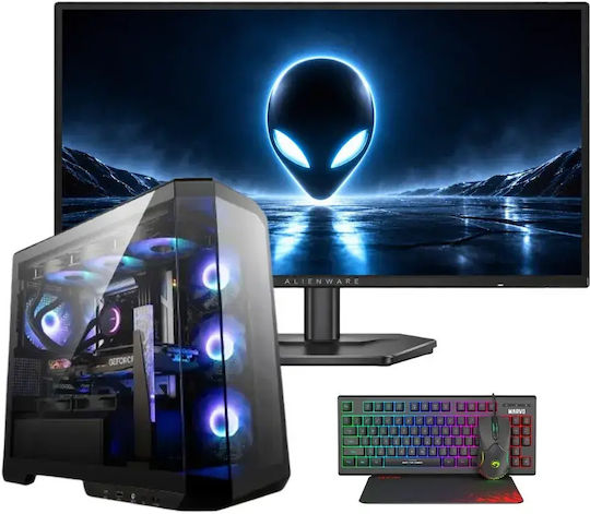 Vengeance NovaCore-V8 MSI Edition Gaming Desktop-PC (Ryzen 7-8700F/16 GB DDR5/1 TB SSD/Radeon RX 9070 GRE/Kein Betriebssystem) und Dell Monitor Alienware AW2726DL 27'' QHD 280 Hz IPS-Display