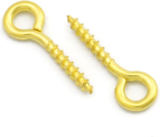 Σιδερενιο Βιδωτο Κρικακι 1x4x12mm Επιχρυσο Επιχρυσο 250 Τεμ