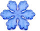 Acryl-Schneeflocke 100 × 100 mm Blau 2 Stk