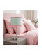 E27 Table Lamp with Turquoise Shade and Silver Base