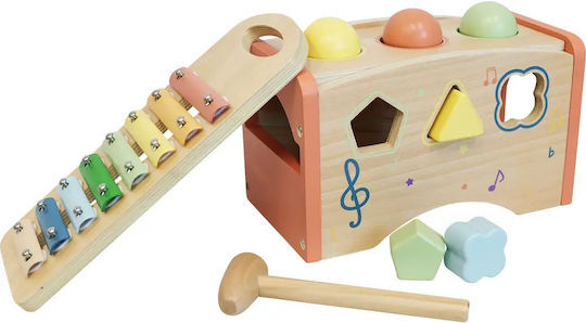 Wooden Hammering Bench Toy with Xylophone