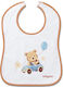 Babyono Terry Waterproof Fabric Bib with Hook and Loop Fastener Beige for 9 m+