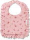 Babyono Muslin Waterproof Bib Made from 100% Cotton with Hook & Loop Fastener Pink for 0m+