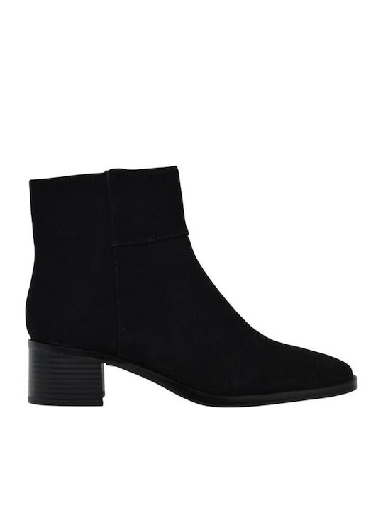 Clarks Top Кожени Дамски Боти Черни