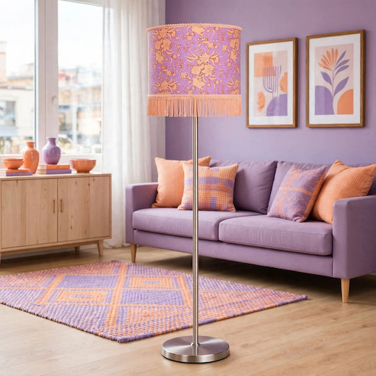 Floor Lamp with E27 Bulb Socket Orange