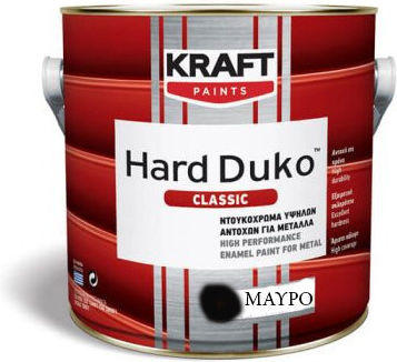 Kraft Βερνικόχρωμα Διαλύτου Hard Duko 0.18lt Μαύρο Γυαλιστερό