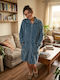 Passion Winter-Pyjama-Strickjacke für Damen in Petrol