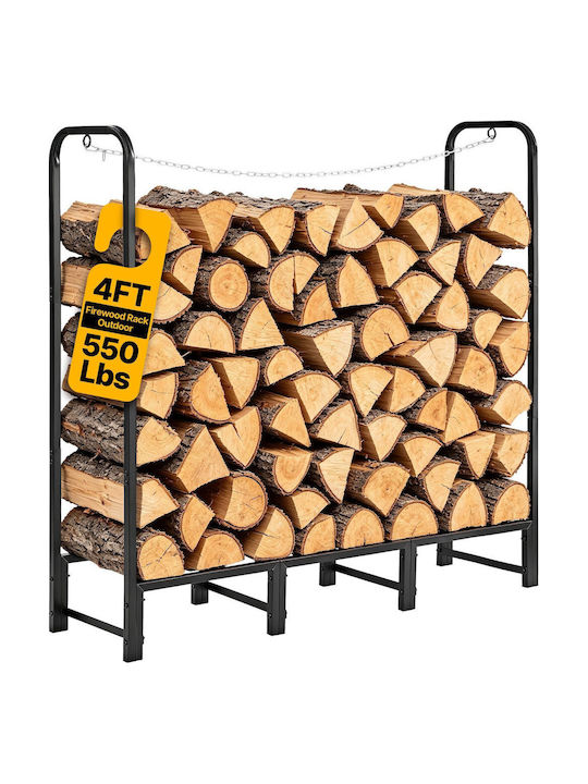 Vevor Kaminholzregal aus Holz Schwarz Vevor Kaminholzregal aus Holz Schwarz