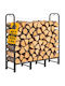 Vevor Kaminholzregal aus Holz Schwarz