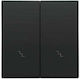 Kontakt-Simon Simon 55 Recessed Rotary Double Key Switch with Frame Black