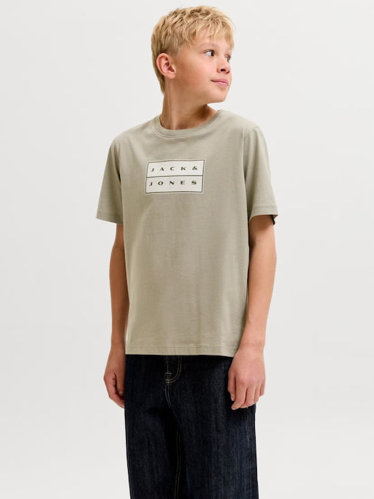 Jack & Jones Kinder T-Shirt Olive Crew