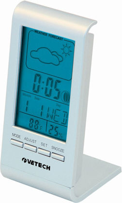 Velamp THERM02.012L Stație Meteorologică Digitală Fără Fir de Masă Albastră