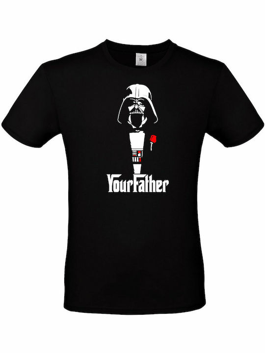 Tstudio Darth Vader Godfather Star Wars Black Cotton T-shirt