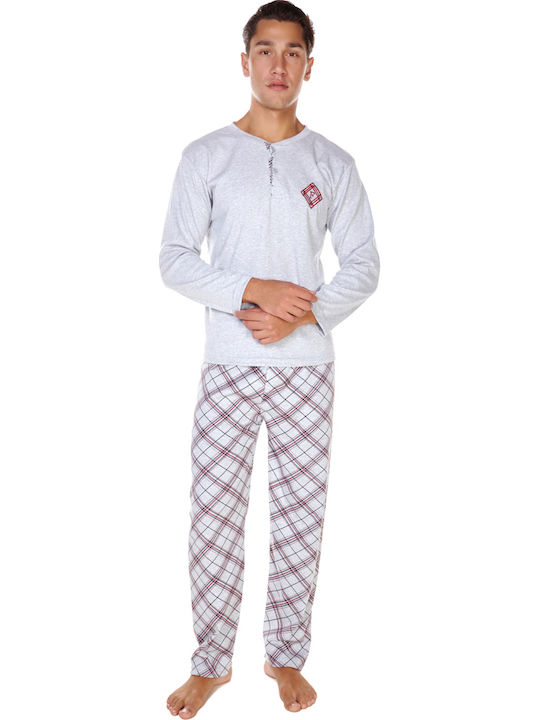 Comfort Pijama de iarnă pentru bărbați, în caro...