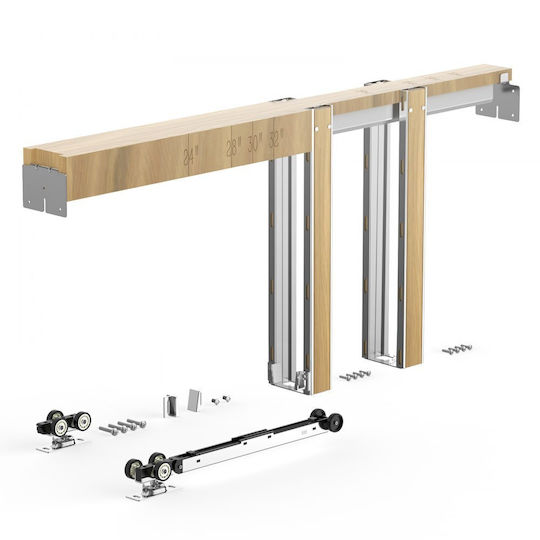Vevor Sliding Door Mechanism 91.44 cm Brown