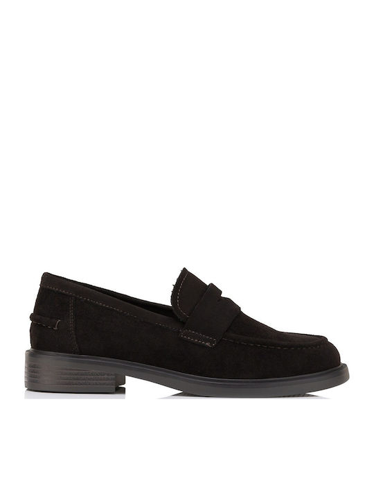 Wildleder Damen-Loafer in brauner Farbe