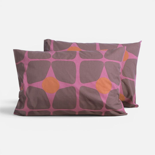 Nef-Nef Homeware Coreo Комплект Калъфки за Възглавници Mauve 52x72 см