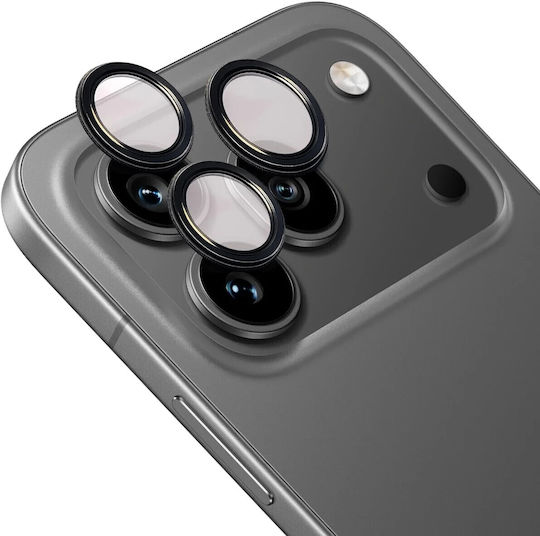 Bizon Glass Snap Lens Protector pentru Camera Compatibil cu Honor 600 Pro Negru