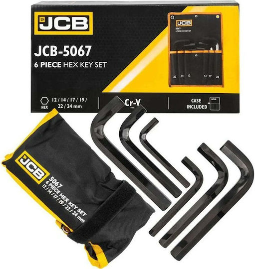 JCB Set mit 6 Inbusschlüsseln