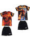 Set de Fotbal pentru Copii Cr7 Echipamentul Naționalei Portugaliei Special Fire Edition Balón De Oro Negru Unisex pentru Copii Ab202