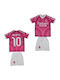 Set de Fotbal pentru Copii Mbappe Real Madrid 2026-2027 Al Treilea Echipament Roz Balón De Oro Unisex pentru Copii Ab213