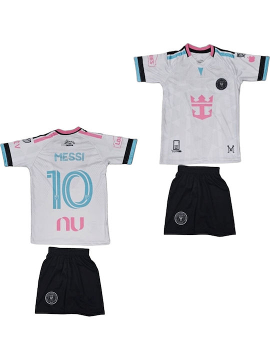 Kids' Football Kit Messi Inter Miami 2026-2027 White Balón De Oro White Unisex Kids Ab203