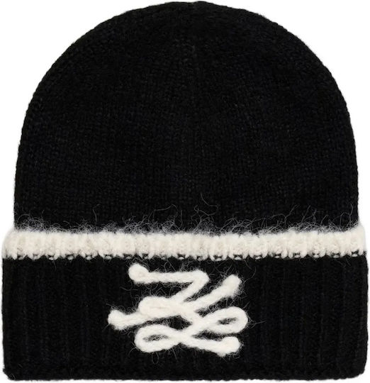Women's Knitted Beanie in Black