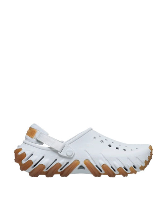 Crocs Echo Ανδρικά Σαμπό Λευκά