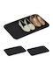 Tavă de Scurgere pentru Pantofi Relaxdays 10039665 Set de 3 din Plastic PP Negru 60 x 40 x 3 cm Dimensiuni Exterioare