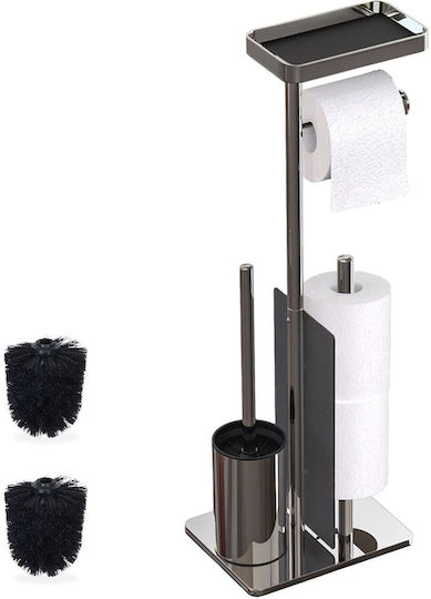 Relaxdays Badezimmerzubehör-Set aus Inox in Grau