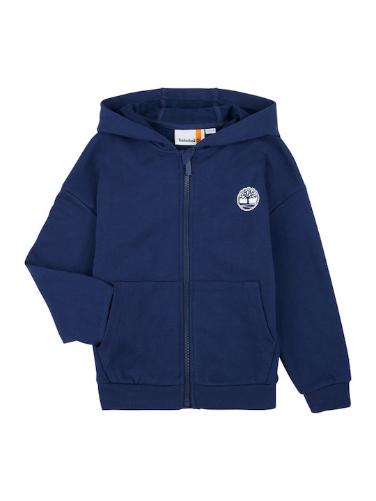 Timberland Παιδικό Φούτερ με Κουκούλα Navy Μπλε