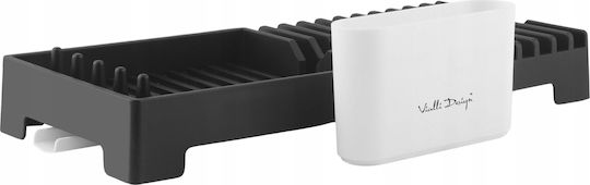 Vialli Design Plastic Sink Drainer Black 45.5x19x6cm