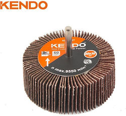 Kendo 92237127 Fächerschleifscheibe für Bohrmaschine Ø80×30 mm, Körnung 60#