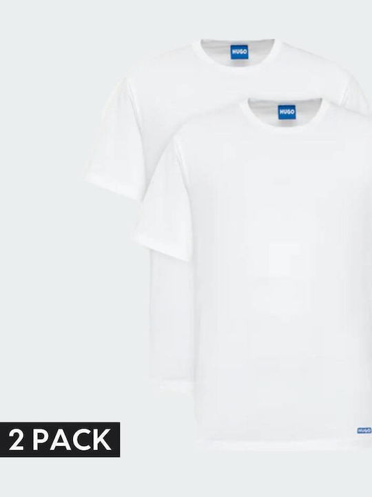 Naolo Ανδρικές Φανέλες σε Λευκό Χρώμα 2Pack