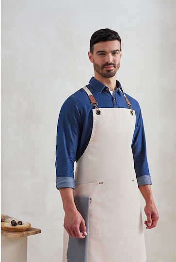 Premier Ποδιά Barista / Bartender / Σερβιτόρου Ολόσωμη Γκρι