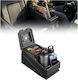 Vevor UTV Center Console Storage Box Lockable Armrest Organizer Tool Holder HDPE Cup Holder Phone Mount Compatible with Polaris Ranger & Can-Am Defender 2017-2026
