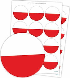 LearnHow 24pcs Adhesive Labels 60mm