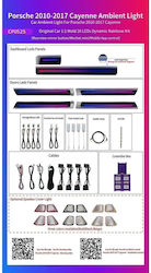 Ambient Lighting Porsche Cayenne 2010-2016 OEM Ambient Light Kit 1:1 Dynamic Rainbow Kit Ambient Lighting Porsche Cayenne 2010-2016 OEM Ambient Light Kit 1:1 Dynamic Rainbow Kit
