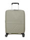 American Tourister Flytwist Valiză de Călătorie pentru Cabină, Rigidă, Bej, Înălțime 55 cm
