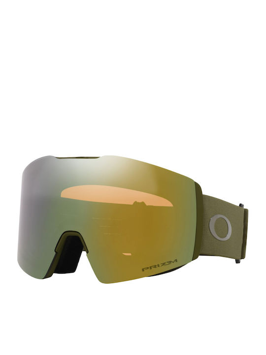 Oakley Ochelari de Schi și Snowboard pentru Adulți Verzi cu Lentilă Verde Fumurie