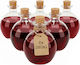 Set 6 Glass Bottles Relaxdays Stopper Transparent Light Brown 6x