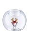 Butlers Weihnachtlicher Glas-Kerzenhalter 8 cm (Verschiedene Designs)