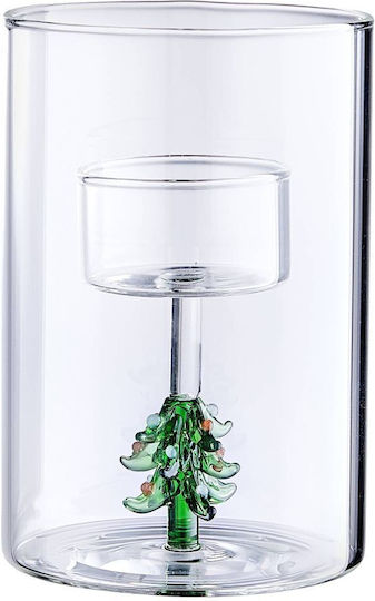 Butlers Christmas Glass Candlestick 8 cm (Miscellaneous Designs)